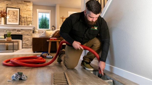 Professional air duct cleaning service improving indoor air quality